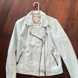Mint Leather Jacket (forever 21)